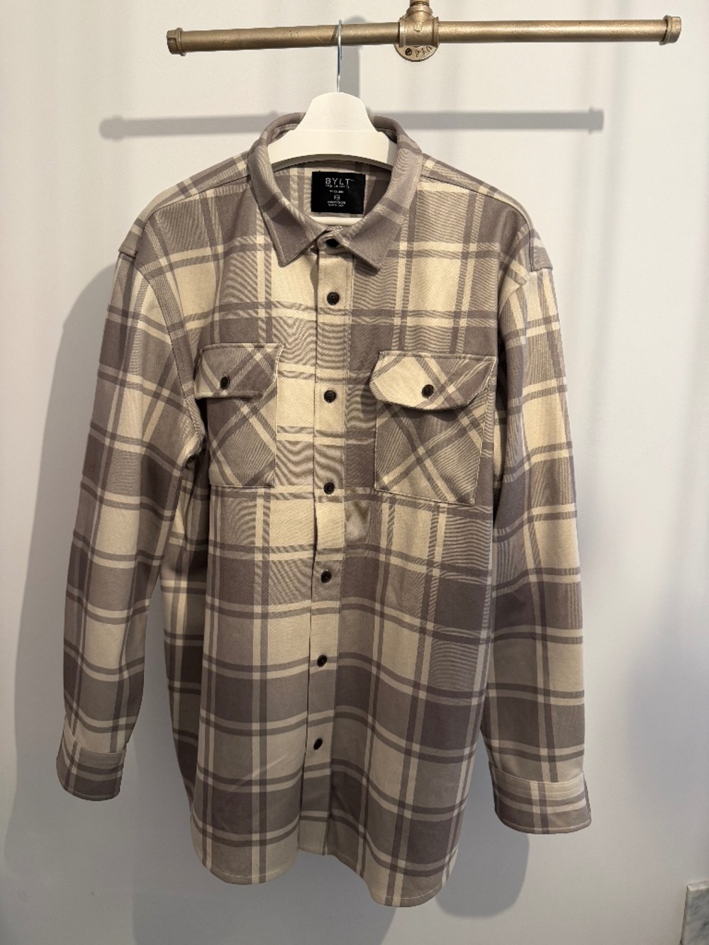 BYLT Basics Bylt Premium Basics Coastal Overshirt / XXL / White Flannel